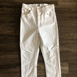 Agolde high rise white Riley jeans, worn twice